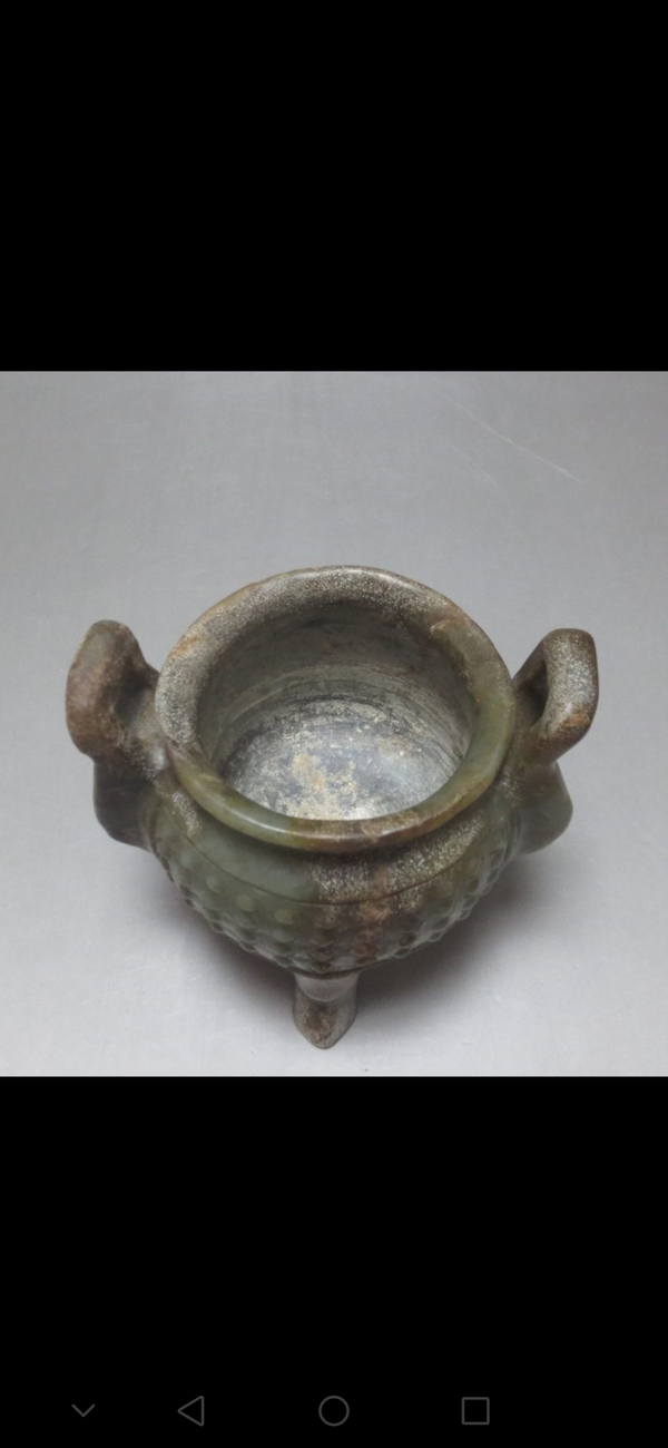 古玩玉器和田玉雕仿古“玉爐”拍賣，當前價格1288元