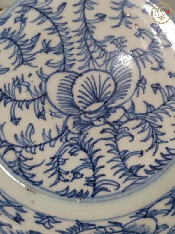 古玩陶瓷清中期紫金釉青花纏枝蓮紋盆真品鑒賞圖