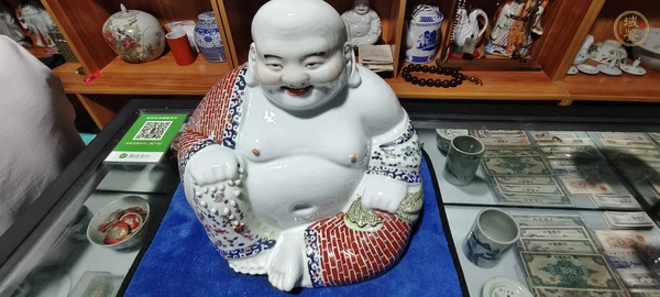 古玩陶瓷彌勒佛塑像真品鑒賞圖