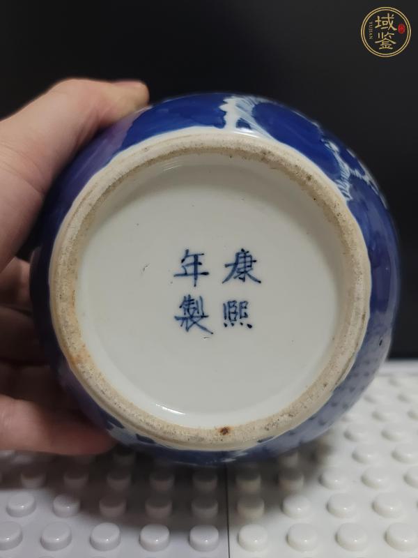 古玩陶瓷清晚期青花冰梅罐真品鑒賞圖