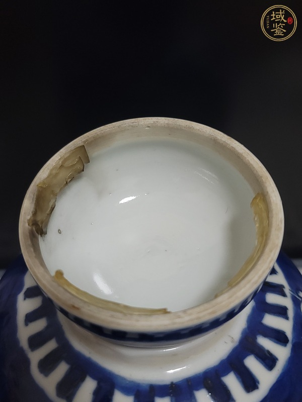 古玩清晚期青花冰梅罐真品鑒賞圖