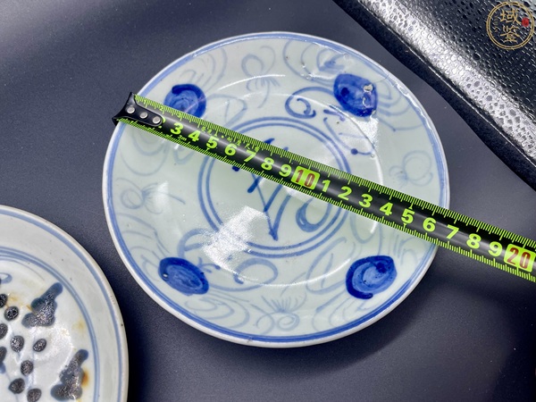 古玩陶瓷晚清青花蘭花盤拍賣，當前價格320元