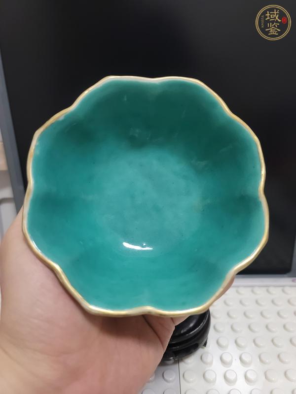 古玩陶瓷同治細(xì)路粉彩花口碗真品鑒賞圖