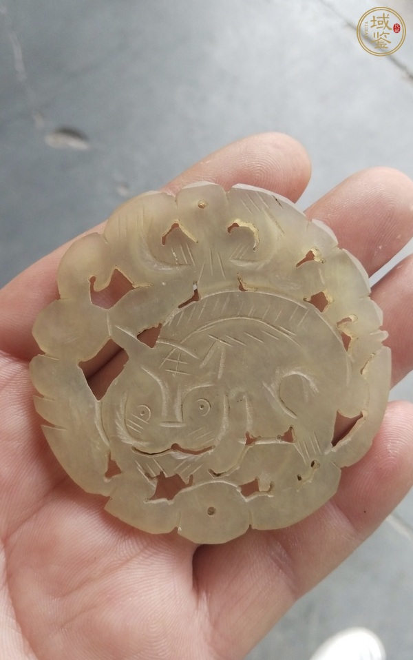 古玩老岫玉掛件真品鑒賞圖