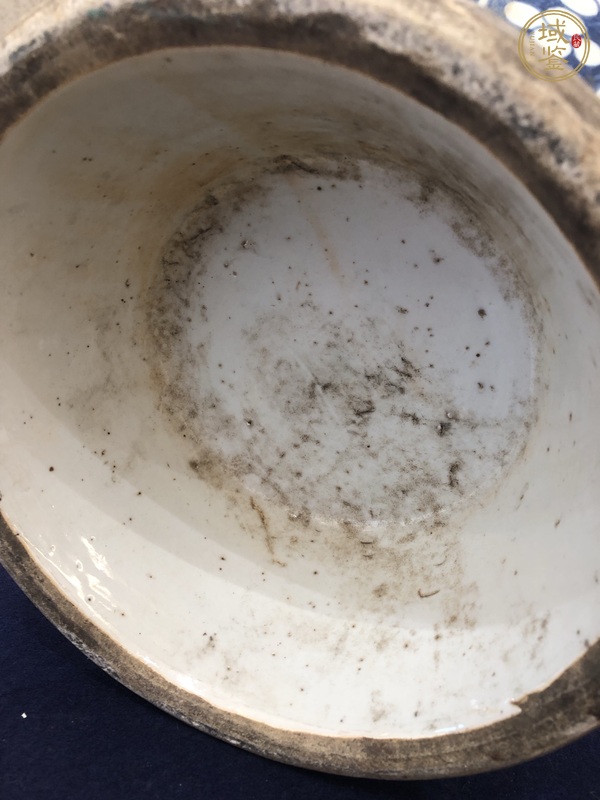 古玩陶瓷清光緒青花纏枝花卉八吉祥紋鋪首尊真品鑒賞圖