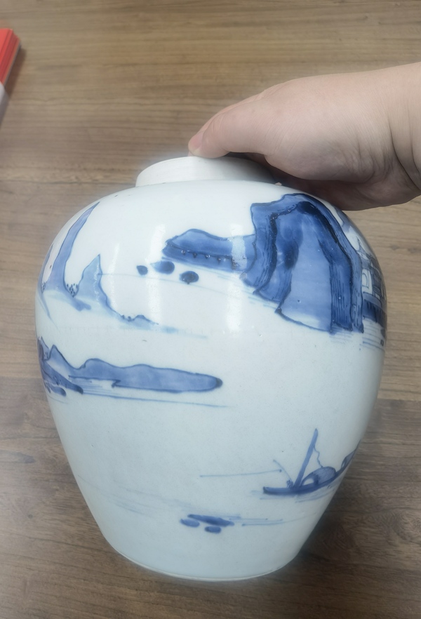 古玩陶瓷青花罐拍賣，當(dāng)前價(jià)格20000元