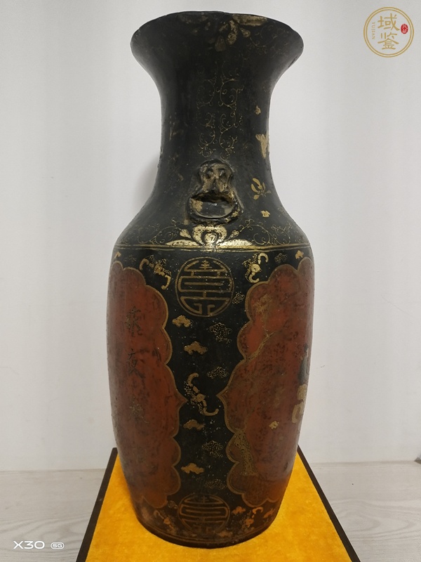古玩陶瓷清末民國(guó)人物瓶真品鑒賞圖