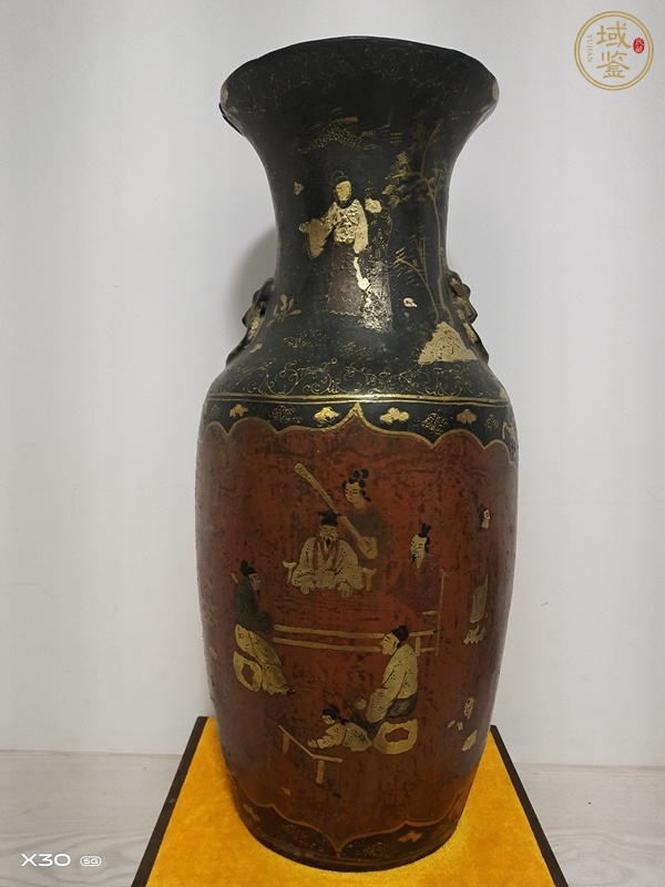 古玩陶瓷清末民國(guó)人物瓶真品鑒賞圖