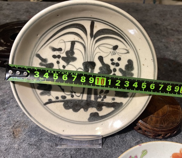 古玩陶瓷晚清青花瓷盤拍賣，當(dāng)前價(jià)格350元