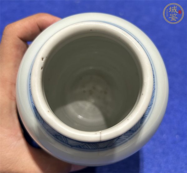 古玩陶瓷青花山水太白罐真品鑒賞圖