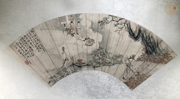 古玩郭子儀征瀛洲扇面真品鑒賞圖