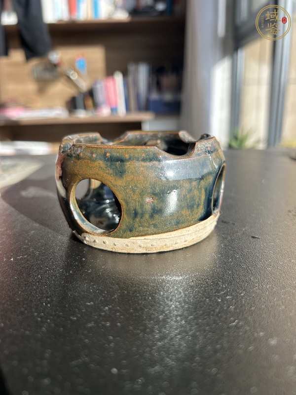 古玩磁州窯兔毫鏤空溫酒爐真品鑒賞圖