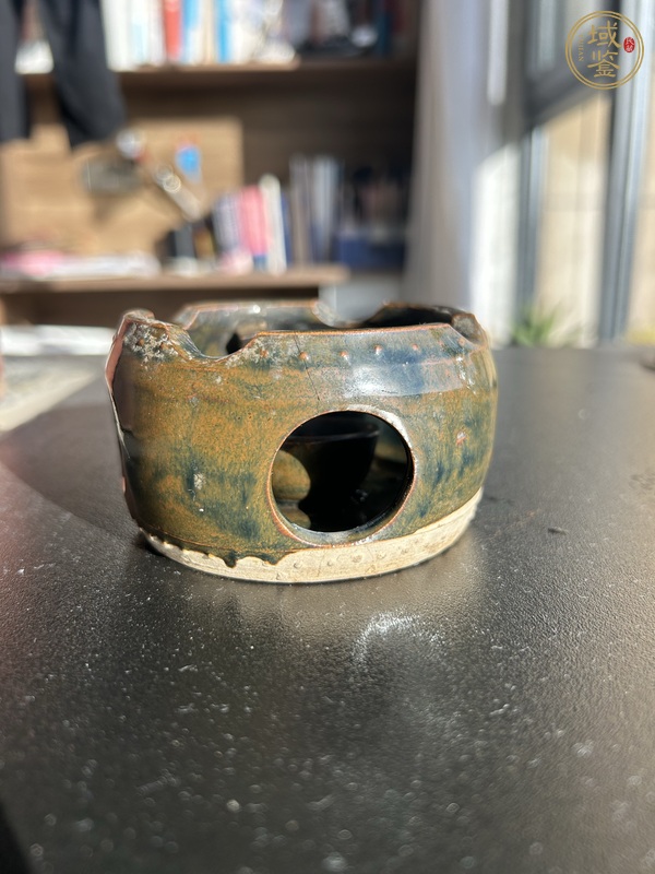 古玩陶瓷磁州窯兔毫鏤空溫酒爐真品鑒賞圖