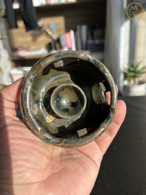 古玩陶瓷磁州窯兔毫鏤空溫酒爐真品鑒賞圖