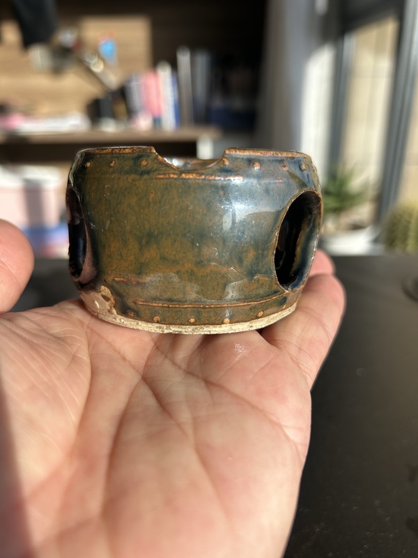 古玩陶瓷元代磁州窯兔毫釉鏤空溫酒爐（酒器）拍賣，當(dāng)前價格88元