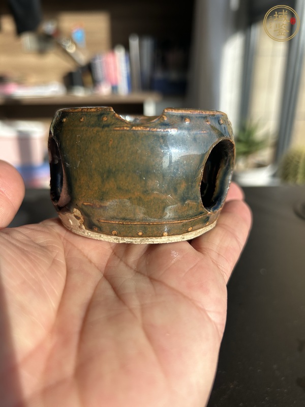古玩陶瓷磁州窯兔毫鏤空溫酒爐真品鑒賞圖