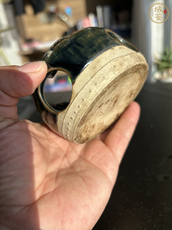 古玩陶瓷磁州窯兔毫鏤空溫酒爐真品鑒賞圖