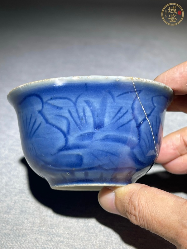 古玩陶瓷藍釉杯真品鑒賞圖