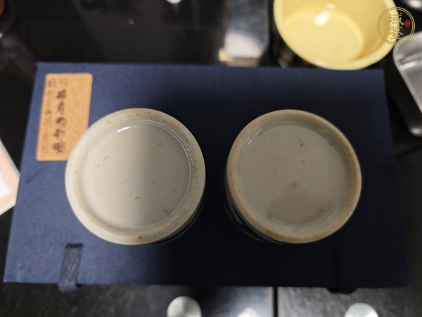 古玩陶瓷晚清青花水盂真品鑒賞圖