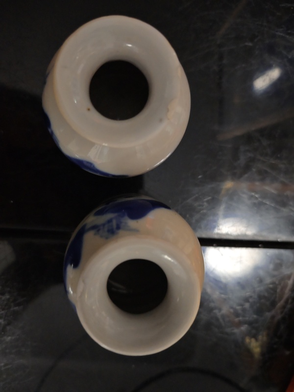 古玩陶瓷晚清青花水盂拍賣，當前價格350元