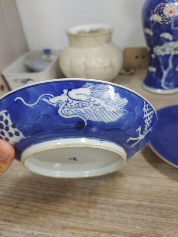 古玩龍紋青花盤真品鑒賞圖
