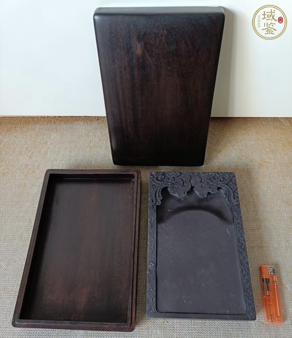 古玩雜項龍紋硯真品鑒賞圖