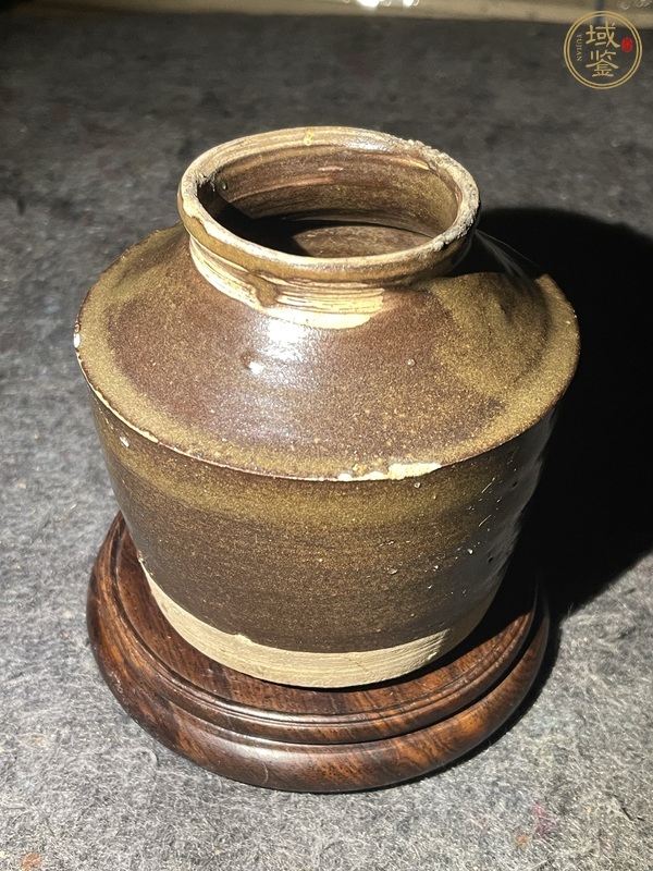 古玩陶瓷茶葉末釉罐真品鑒賞圖