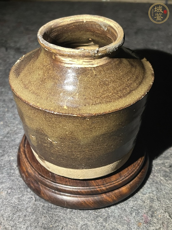 古玩陶瓷茶葉末釉罐真品鑒賞圖
