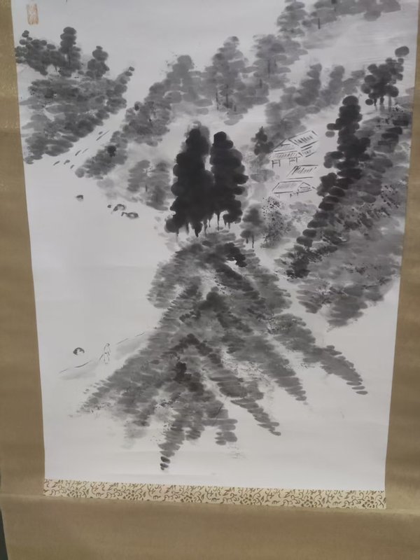 古玩字畫晚清民國山水拍賣，當前價格10元