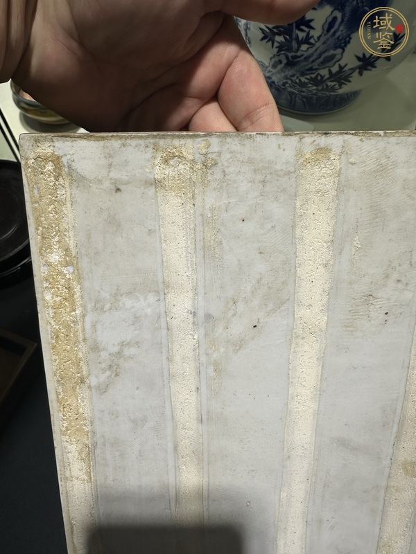 古玩陶瓷粉彩山水紋瓷板真品鑒賞圖