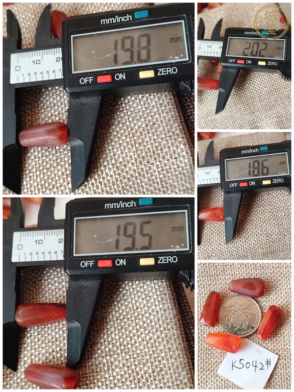 古玩玉器紅瑪瑙多棱珠真品鑒賞圖