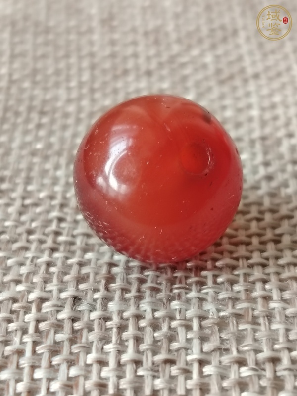 古玩紅瑪瑙珠真品鑒賞圖