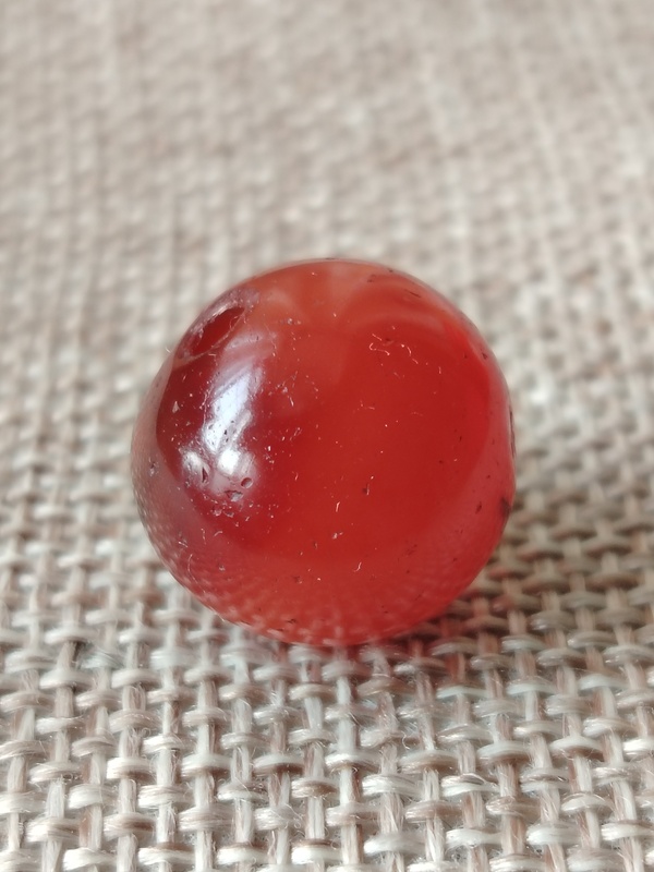 古玩玉器老紅瑪瑙珠拍賣，當前價格66元