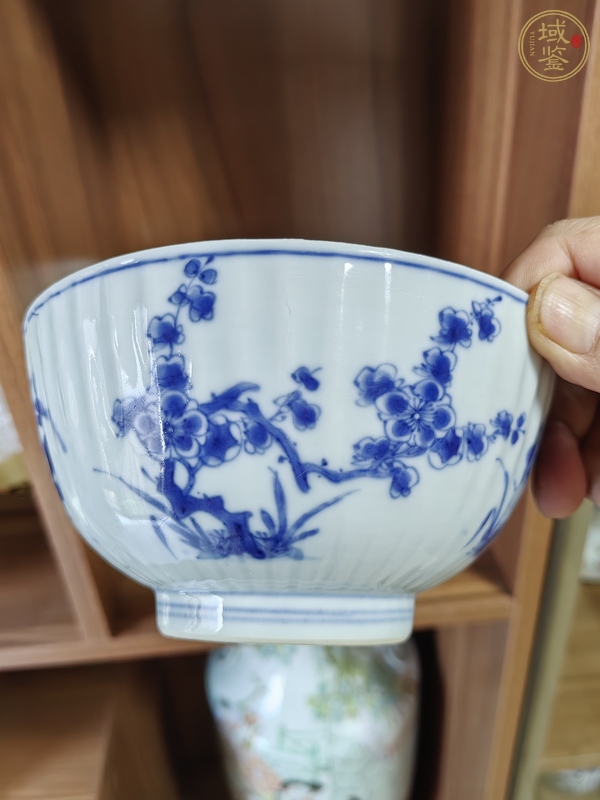 古玩陶瓷青花四季花卉碗真品鑒賞圖
