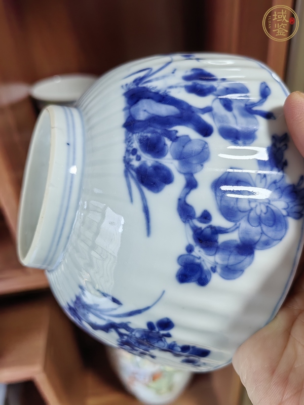 古玩陶瓷青花四季花卉碗真品鑒賞圖