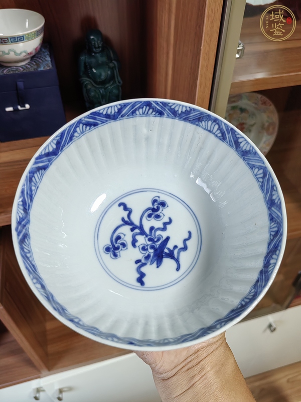 古玩陶瓷青花四季花卉碗真品鑒賞圖