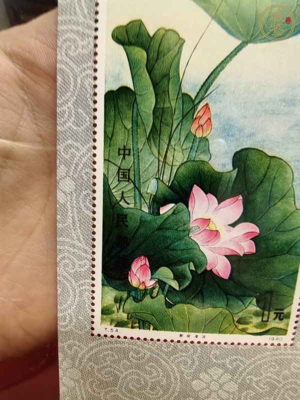 古玩雜項T54M《荷花》郵票小型張真品鑒賞圖