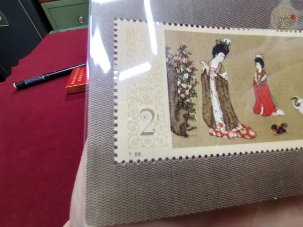 古玩T89M《簪花仕女圖》郵票小型張真品鑒賞圖