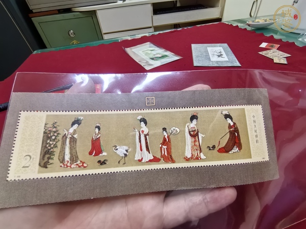 古玩雜項T89M《簪花仕女圖》郵票小型張真品鑒賞圖