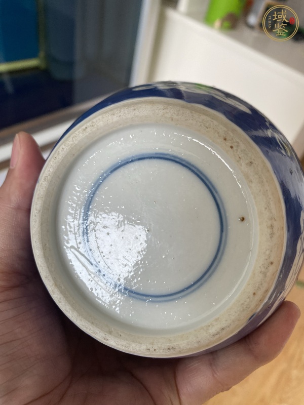 古玩晚清青花留白云龍紋罐真品鑒賞圖