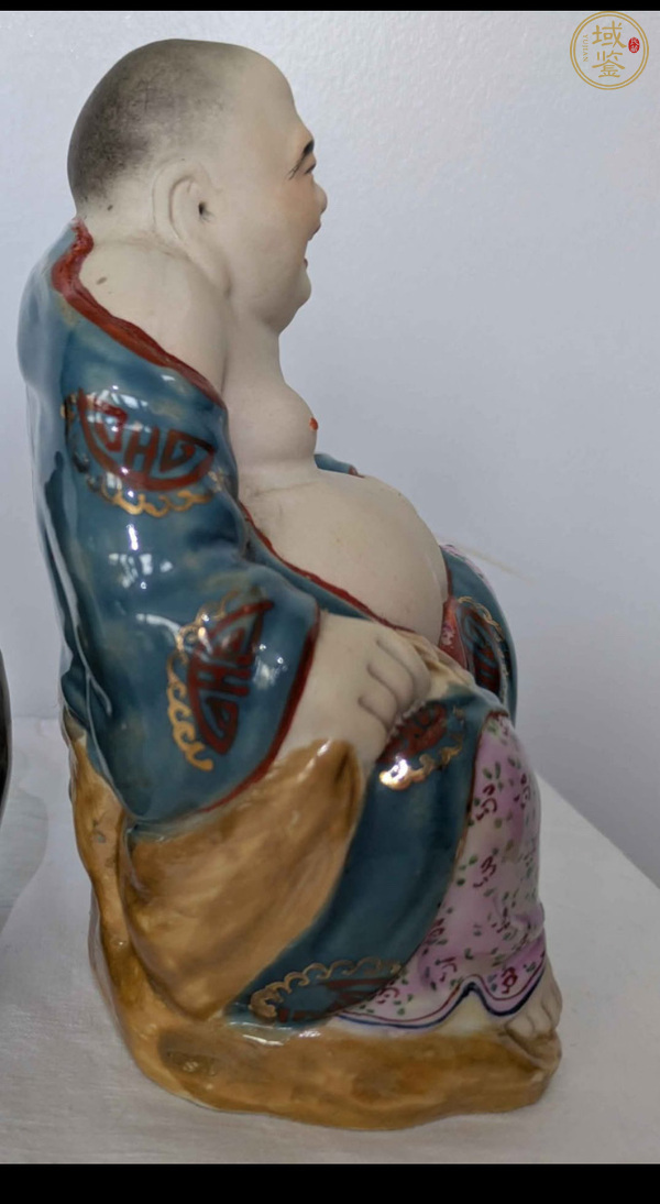 古玩陶瓷粉彩人物瓷塑像真品鑒賞圖