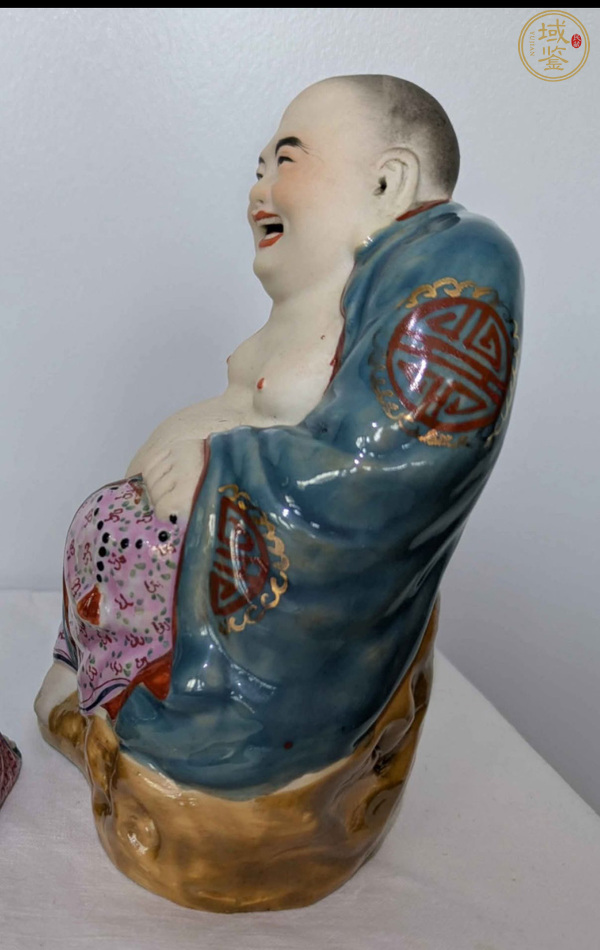 古玩陶瓷粉彩人物瓷塑像真品鑒賞圖