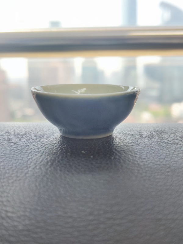 古玩陶瓷清代時期霽藍釉杯拍賣，當前價格300元