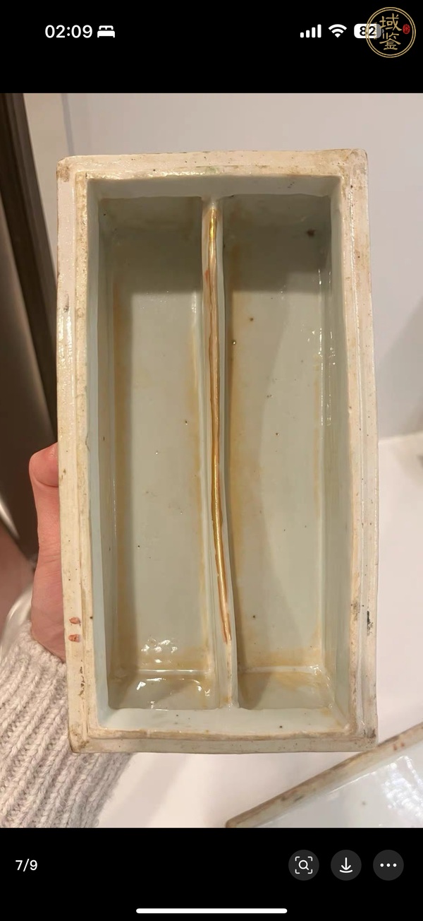 古玩陶瓷廣彩人物故事紋蓋盒真品鑒賞圖