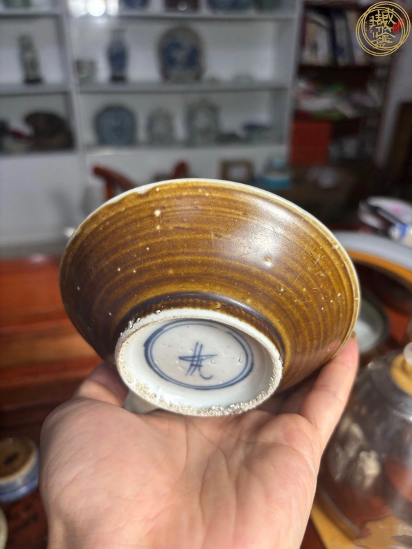 古玩陶瓷清康熙 青花折枝梅花紋盤(pán)(海撈)真品鑒賞圖