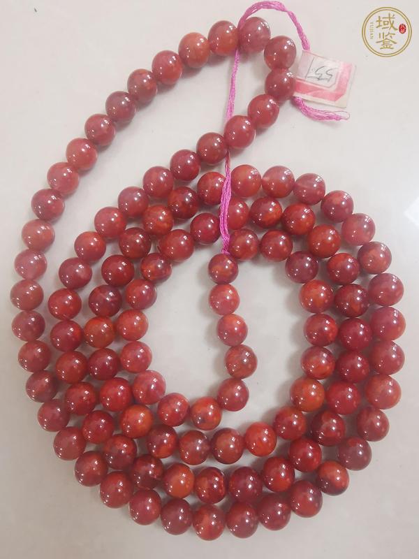 古玩玉器南紅瑪瑙珠串真品鑒賞圖