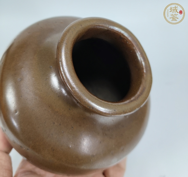 古玩陶瓷紫金釉撇口罐真品鑒賞圖