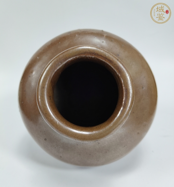 古玩陶瓷紫金釉撇口罐真品鑒賞圖