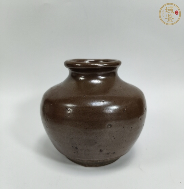 古玩陶瓷紫金釉撇口罐真品鑒賞圖