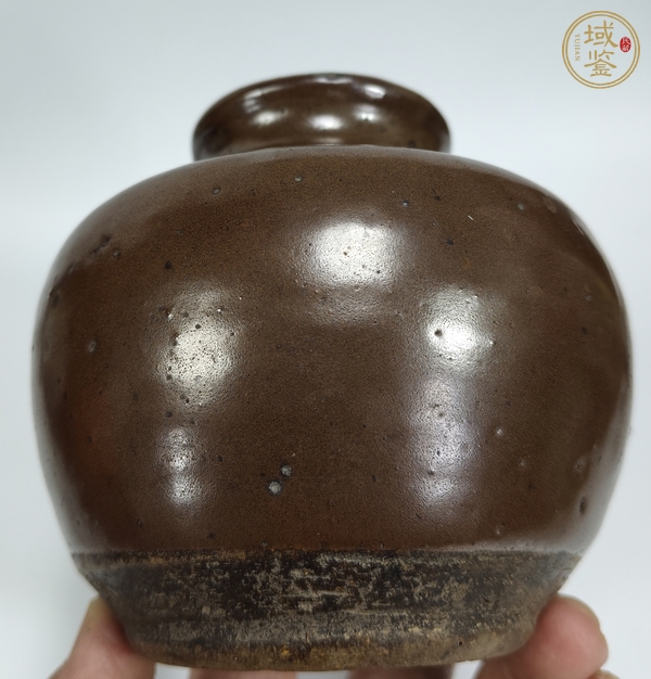 古玩陶瓷紫金釉撇口罐真品鑒賞圖
